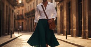 Stylizacje z długą spódnicą plisowaną: Twój przewodnik po szyku